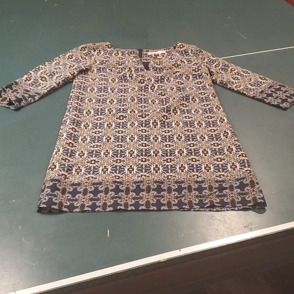 Navy Patterned Mini Dress Size Small